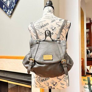 Marc by Marc Jacob Pebble Leather Backpack Classic Grey